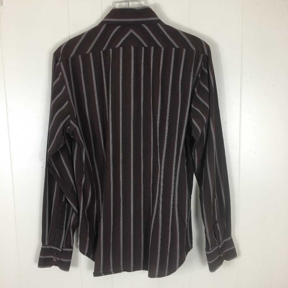 Guess Long Sleeve Brown Men's Shirt Size Large - Picture 2 of 5